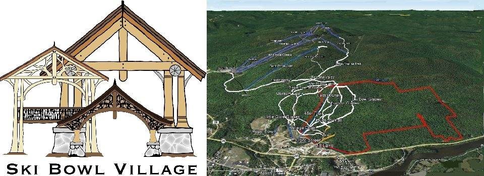 Ski Bowl Village Logo and site map
